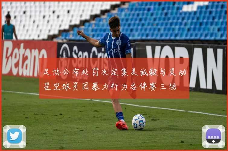 足协公布处罚决定集美诚毅与灵动星空球员因暴力行为各停赛三场